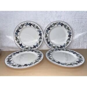 Royal Doulton Burgundy TC1001 Dinner Plates Set of 4 – England